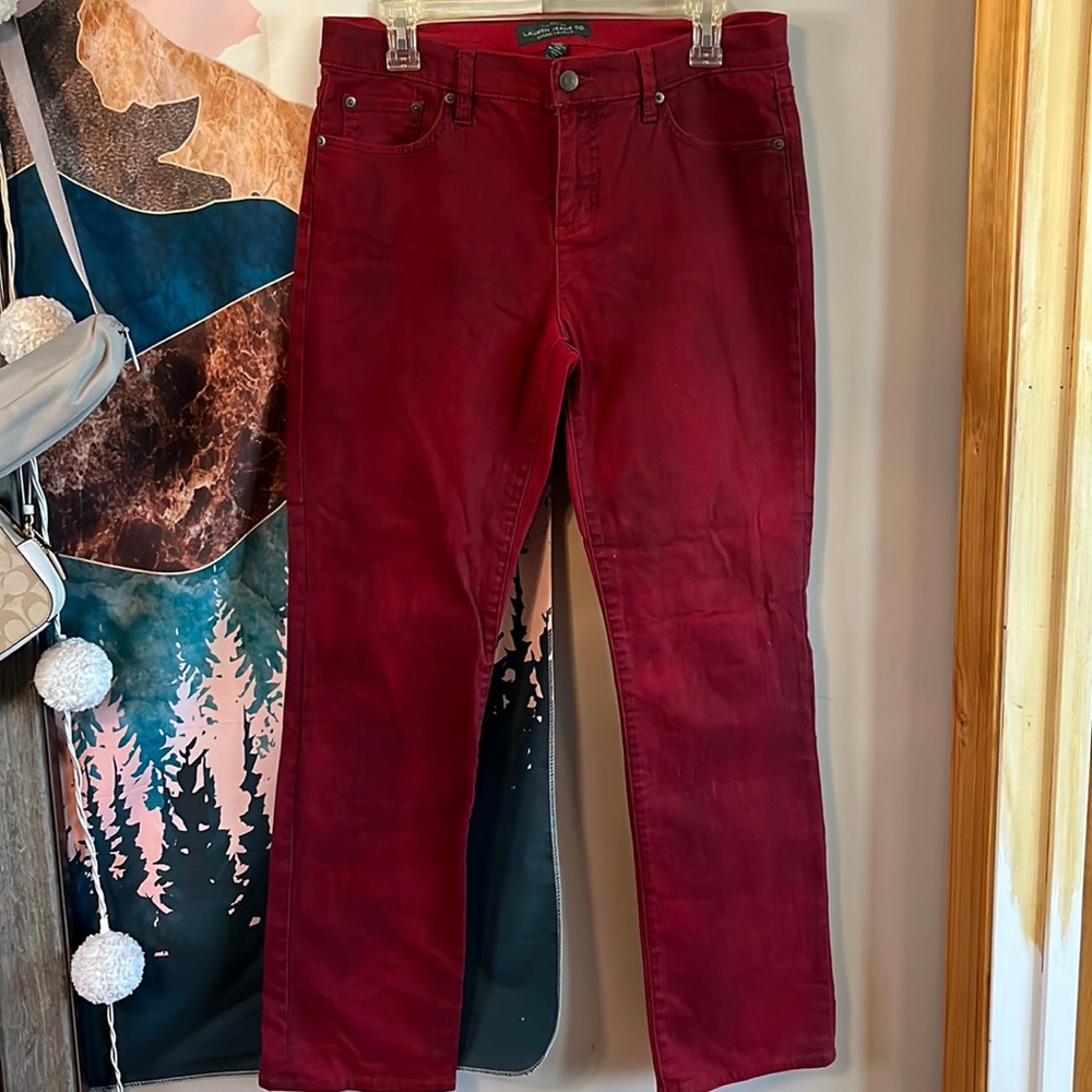 Dark Red Ralph Lauren Jeans Co. Jeans/Dress Pants